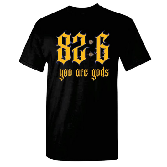 Doer 82:6 You Are Gods Short Sleeve T-Shirts Black